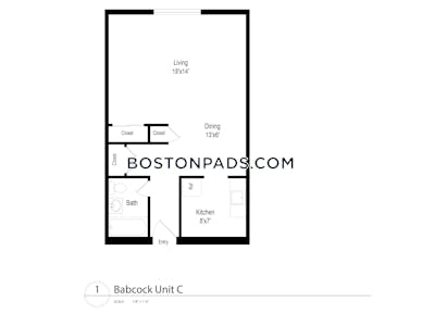 Brookline Apartment for rent Studio 1 Bath  Boston University - $2,600